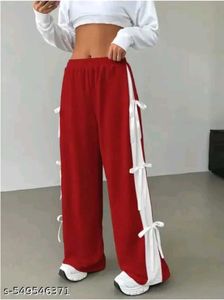 Stylish Red &amp; White Track Pants