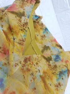 Organza Kurti With Floral Print