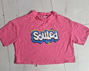 Pink Floral Ruched Top