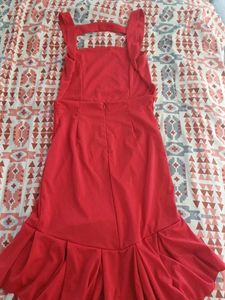 Red Ruffled Mini Dress