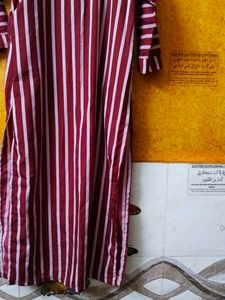 Striped Maroon Kurta