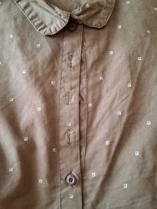Vintage Style Brown Blouse