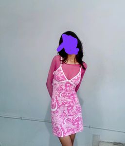 AESTHETIC PINK DRESS+TOP