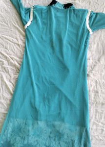 Teal Floral Print Maxi Dress