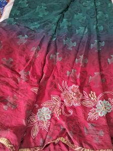 Beautiful Saari Thread Work