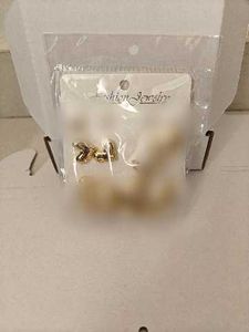 Golden Heart Stud Earrings New With Tags