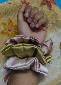 Silk Scrunchie Trio