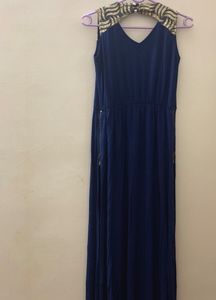 Sleeveless Front And Side Open Dress For Women