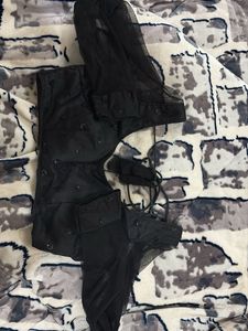 Black colour shine lehnga