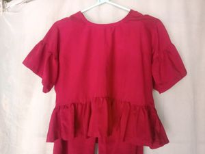 RED LINEN TROUSER SUIT 🍒