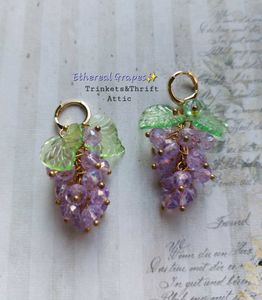 Crystal Grapes Earrings🍇✨️