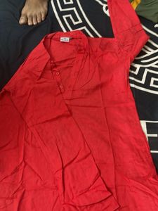 Red Cotton Kurti
