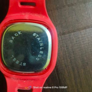 Red Digital Watch