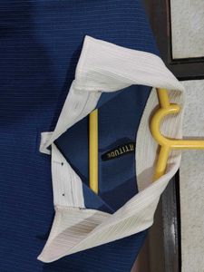 Chic Blue &amp; White Polo Shirt