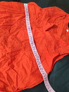 Sleeves Kurta🌈🌈 | Orange Kurti