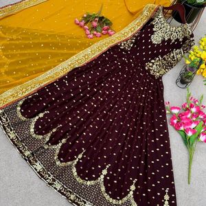 Beautiful Latest Designer Gown Both Side Work❤️