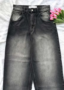 Bershka Washed Baggy Jeans (Unisex)