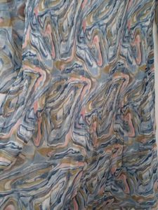 Marble Print Midi Dress
