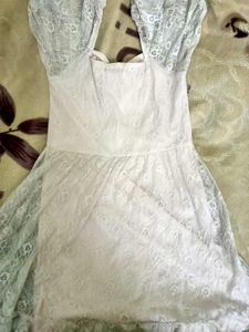 White Lace Mini Dress