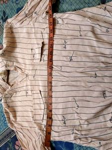 Striped Shirt Top with Pocket Detail