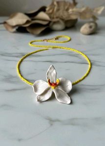 Orchid Pendant Necklace