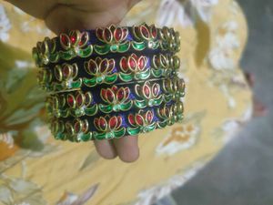 silk thread kundan Bangles