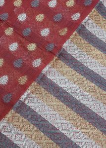 GRAND BANARASI WOVEN DESIGN COTTON SAREE 💜