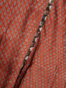 Women Red Cotton Printed Half Sleeve Kurta