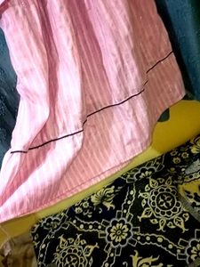 Pink Striped Fabric
