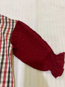 Checkered Mini Tunic Top