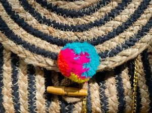 jute clutch with chain