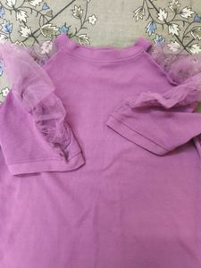 Purple Cold Shoulder Top