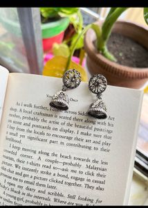 Silver Jhumka Earrings