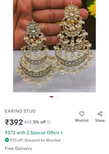Free Shipping Pretty Bollywood Style Earrings
