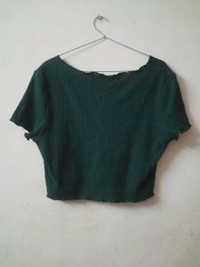 Cute Green Crop Top