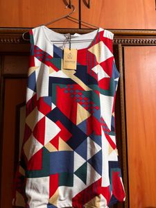 Geometric Print Top - New with Tag