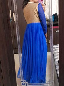 Elegant Blue Ethnic Gown