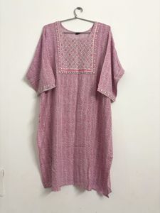 Elegant Pink Printed Kurta