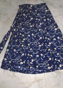 Floral Printed Navy Dress, M