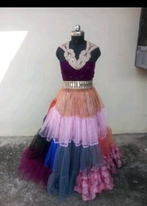 Elegant Multi-Color Ethnic Gown