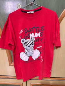 Bold Red Streetwear Tee – Battle Bear Edition