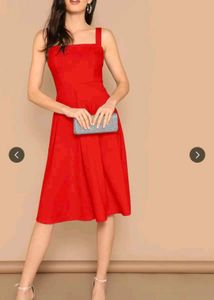 Red Fit &amp; Flare Dress