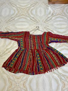 Maroon colour designer Pumpum Short Kurti