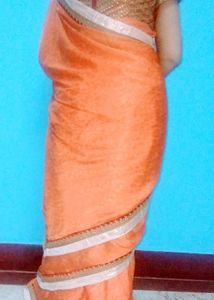 Elegant Orange Saree