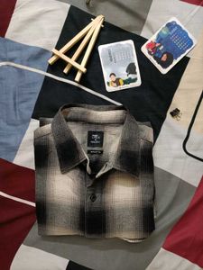 BLACK & GREY CHECKERED SHIRT