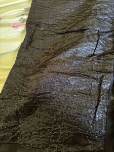 Elegant Black Georgette Saree with Graceful Drape