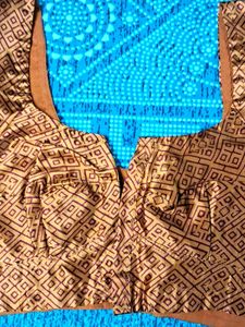 Patterned Readymade Saree Blouse