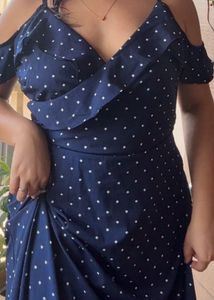 Blue polka Dress