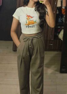 Cropped Top With Vibrant Animated Print