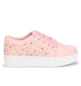Pink Star Platform Sneakers